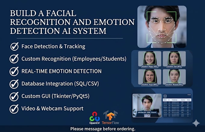 build a facial recognition and emotion detection ai system