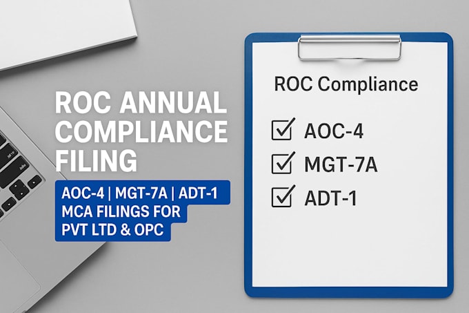 complete annual roc compliance aoc4 mgt7a adt1 filing
