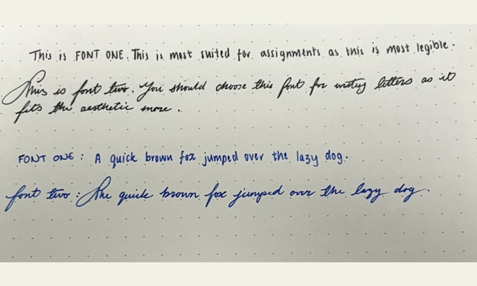write handwritten letters, notes, and assignments