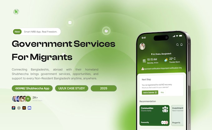 design a modern and user friendly UI UX design