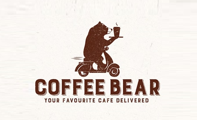 create exceptional a quirky and fun bear and coffee logo