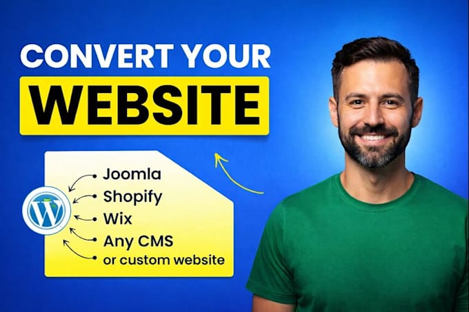 migrate backup clone joomla shopify wix website to wordpress with SEO setup