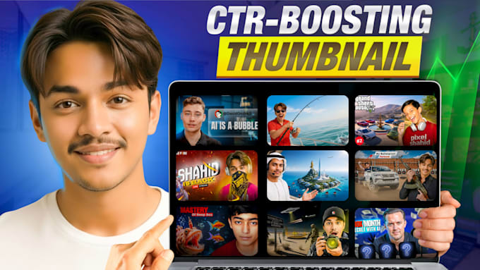 design attractive clickbait youtube thumbnail