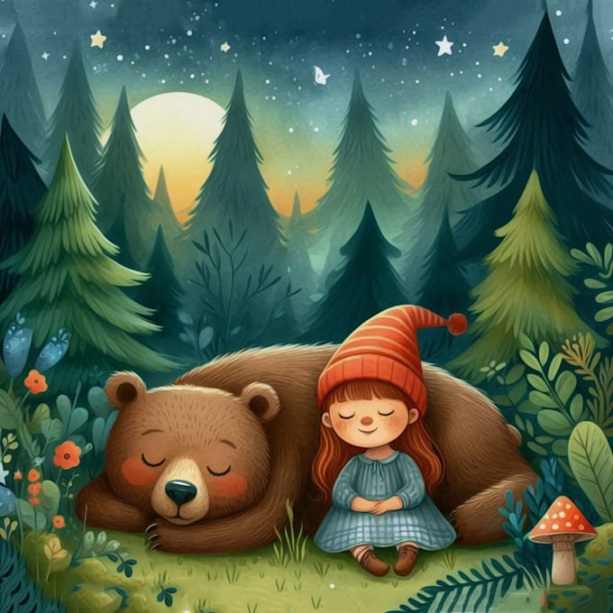 children story book illustration children story children story book illustration