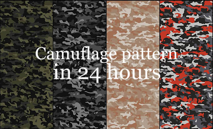 create camouflage seamless pattern in 24 hours