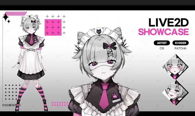 design live2d model, 2d vtuber model, vtuber rigging, live2d vtuber model