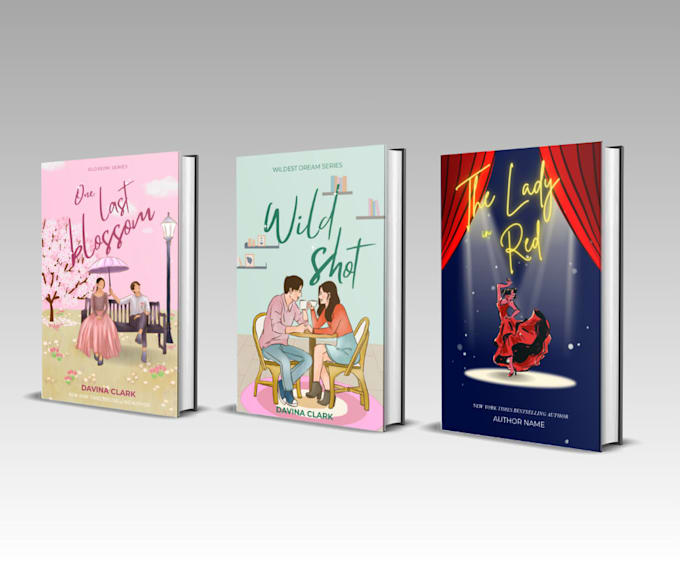 design romcom book cover or ebook cover