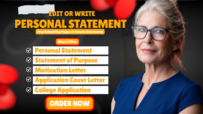 proofread, edit personal statement, statement of purpose for college application