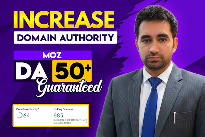 increase moz da domain authority 50 or 60 plus guaranteed
