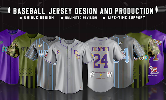 do custom baseball jersey design for team, league and tournament