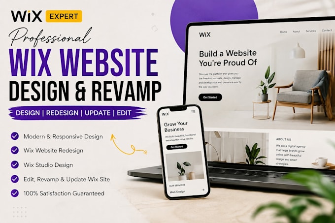 redesign wix website design wix site revamp update wix studio edit wix website