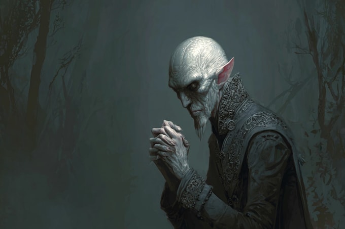 do fantasy or horror character illustration
