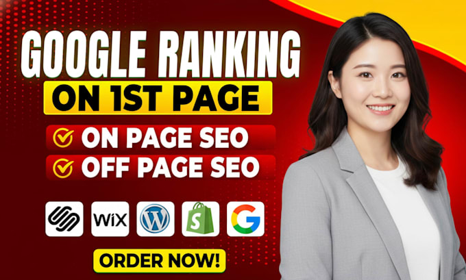 on page and technical SEO optimization for wordpress, shopif, wix