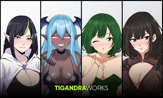 draw sfw and nsfw character in anime art style