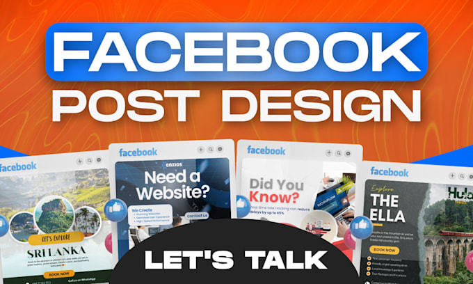 design high engagement facebook posts for business promotion and ads