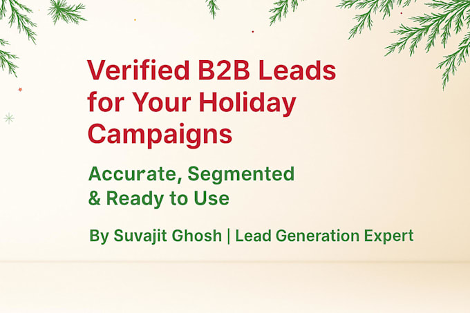provide targeted b2b leads for your holiday campaigns