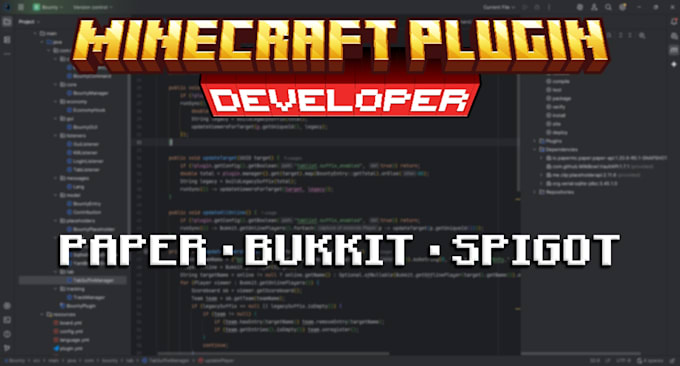 develop custom minecraft plugins in java