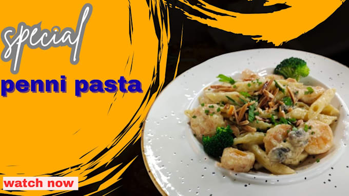 Eye catching pasta and food thumbnail design for youtube videos by ...