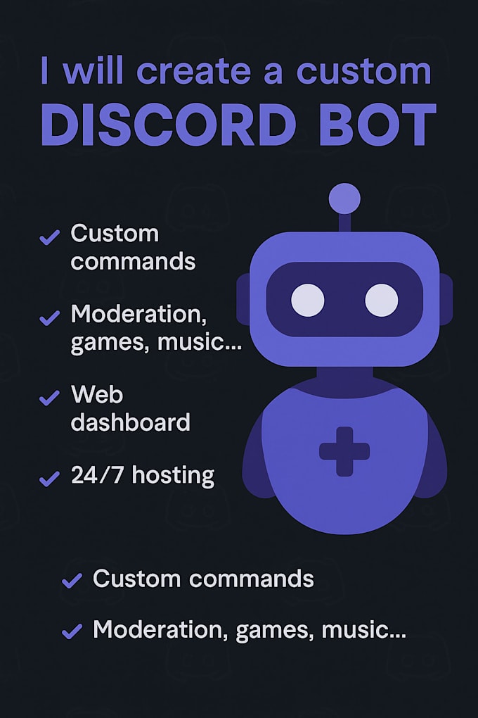 create an advanced discord bot with games and web dashboard