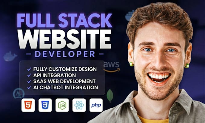 do full stack custom websites development backend frontend software developer