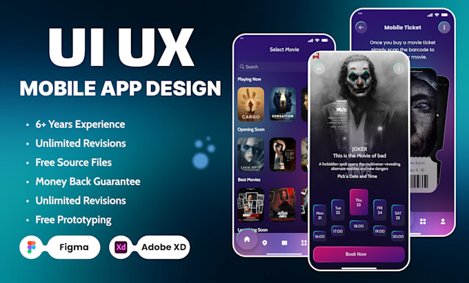 Do mobile app ui ux design for ios and android using figma by ...