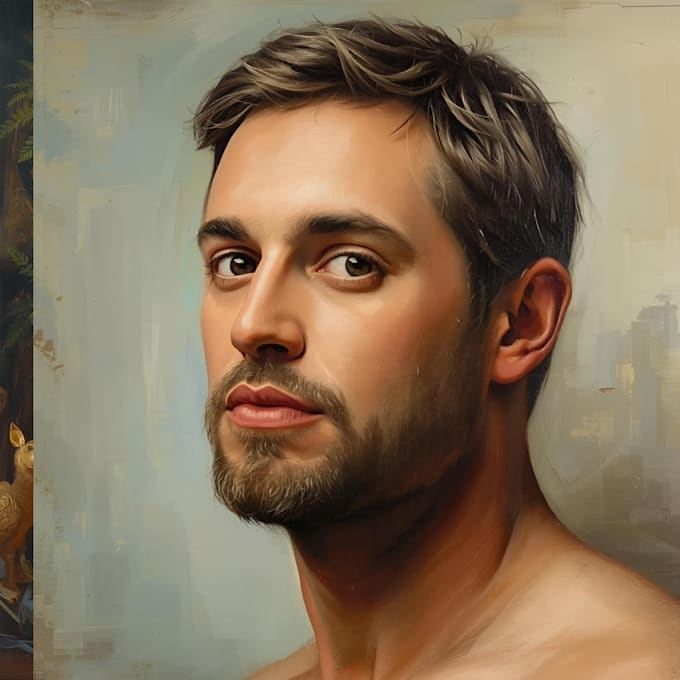paint a real oil painting on canvas