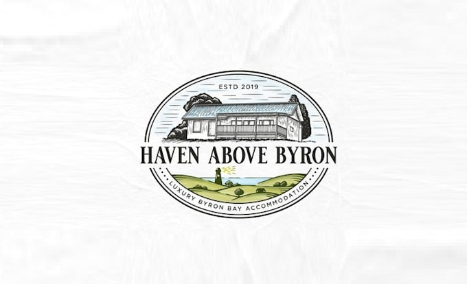 do awesome tasteful logo for luxury accommodation byron bay