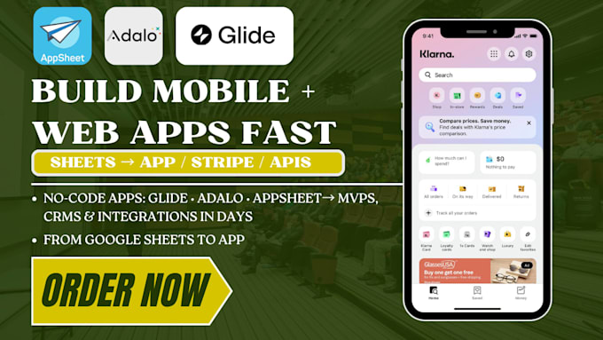 Build no code apps on appsheet bubble adalo or glide for mvp crm ...