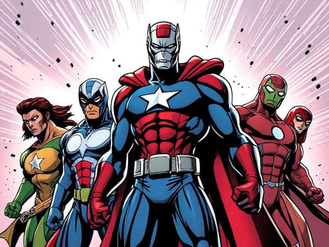 make a comic superhero pop art or marvel style