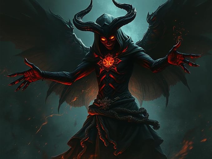 create dark art illustration