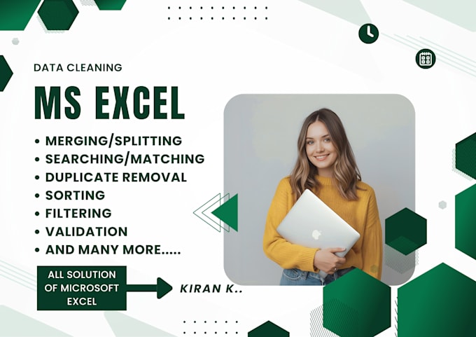clean, format, merge, split excel data