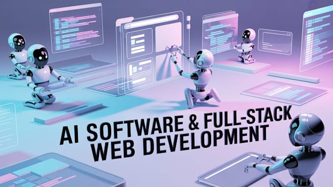 do custom ai software development, web application full stack website frontend