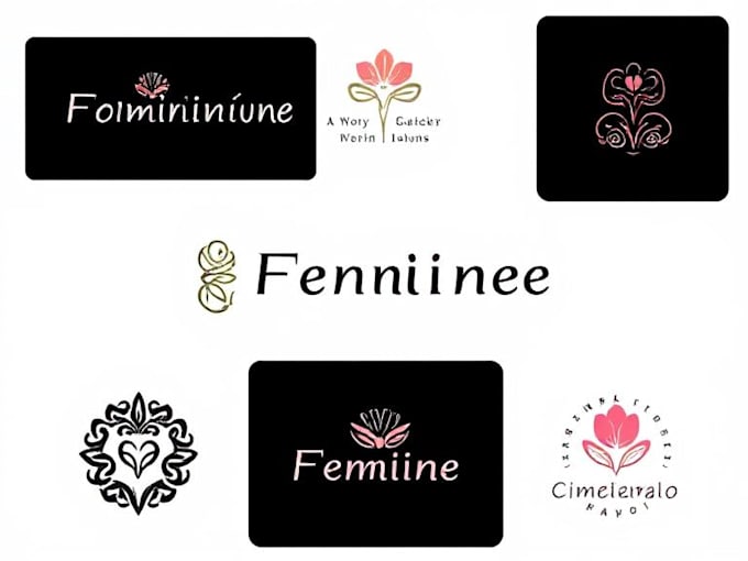 create a luxurious minimalist feminine logo design