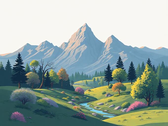 create concept art, landscape design