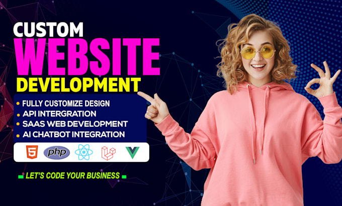 be full stack developer for custom website development and responsive website