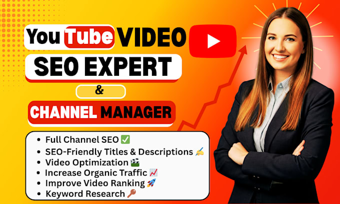 grow your youtube channel with expert video SEO and channel management