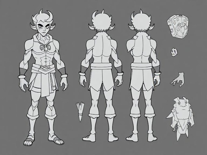 create a model sheet of your character