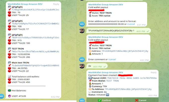 custom telegram bot with admin panel and any API integration