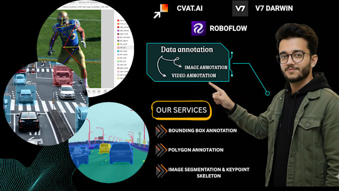 do data annotation using bounding boxes and polygon segments