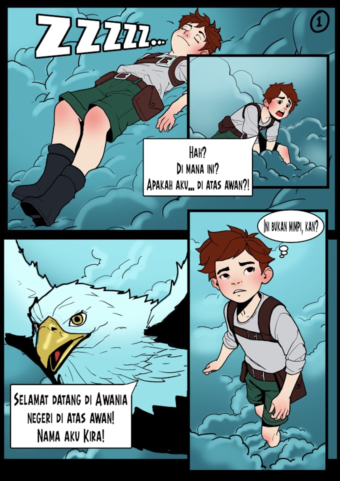create a simple expressive comic page for your story