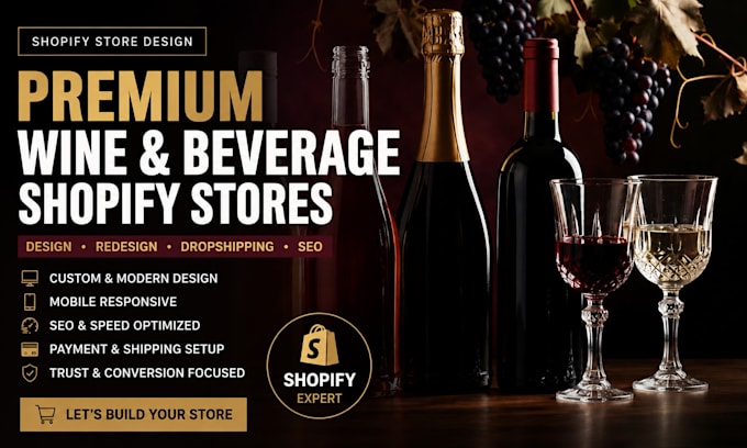 design wine shopify store beverages website wine website liquor shopify store