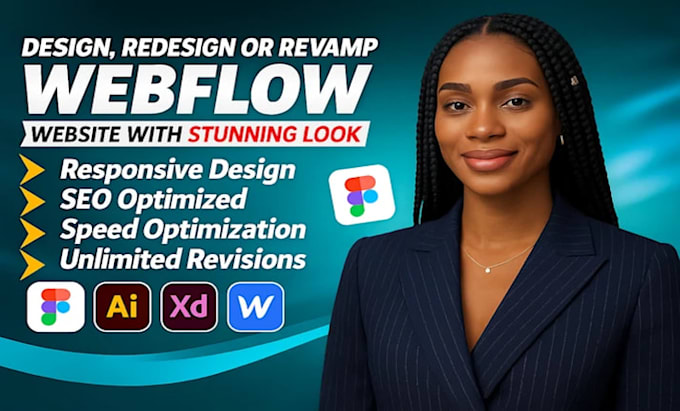 Design webflow website redesign 3d animated webflow development figma ...