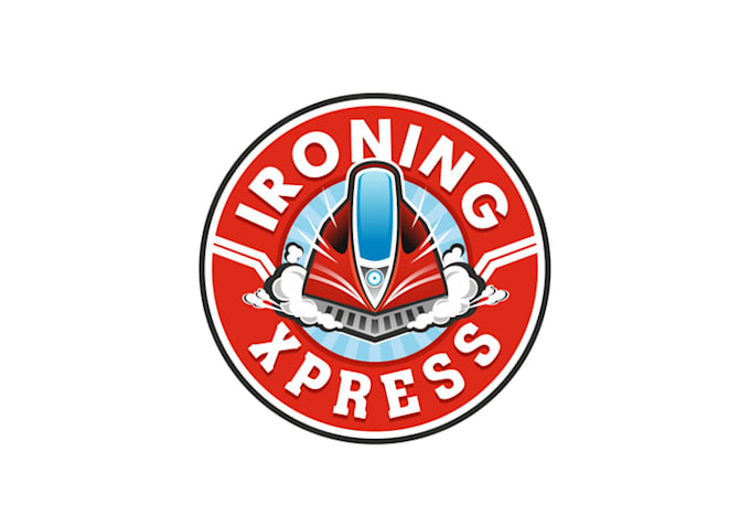 design spotless train inspired logo for ironing press