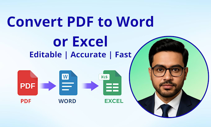 convert the PDF to excel, and do data cleaning