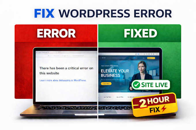 fix wordpress critical error or white screen issue fast