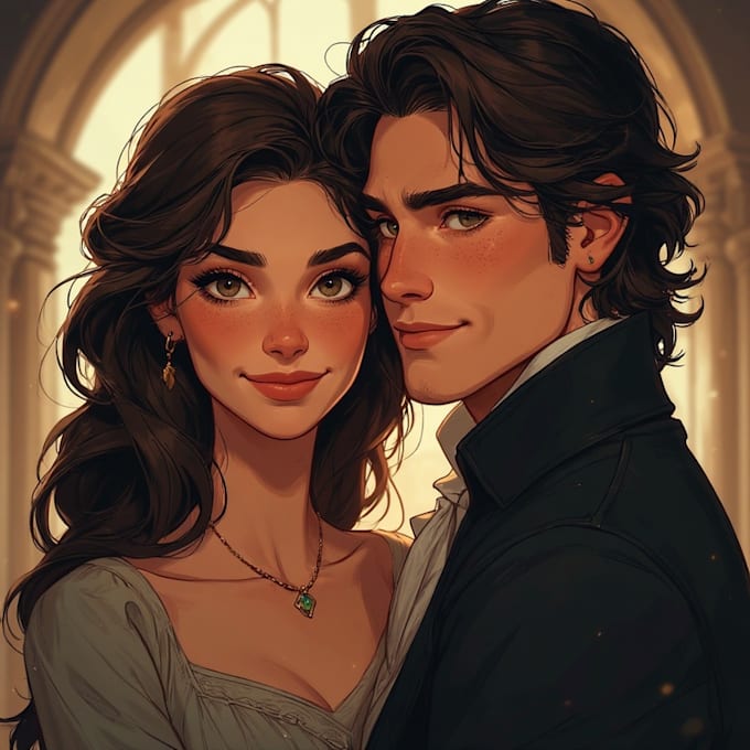 paint custom couple portrait