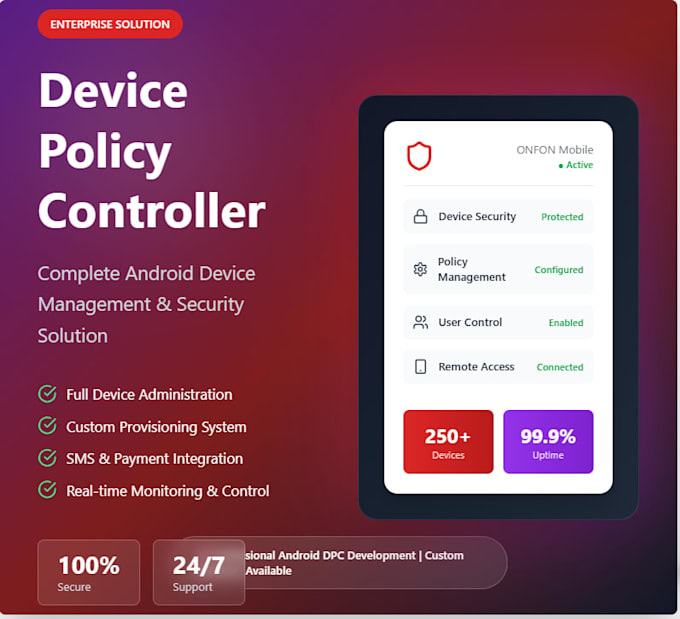 build a secure android dpc app with custom policies