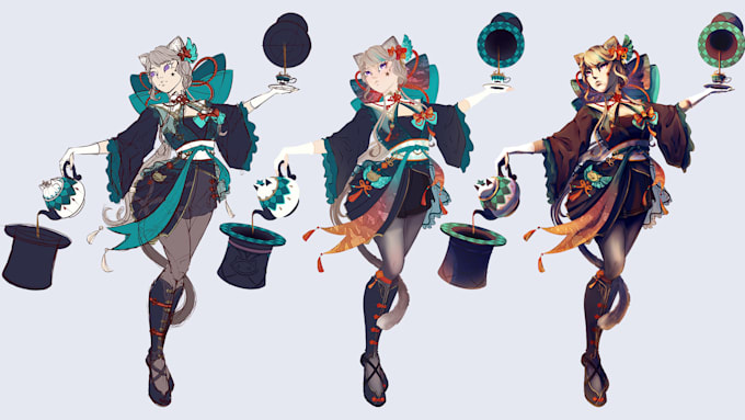 create an original character concept with detailed costume