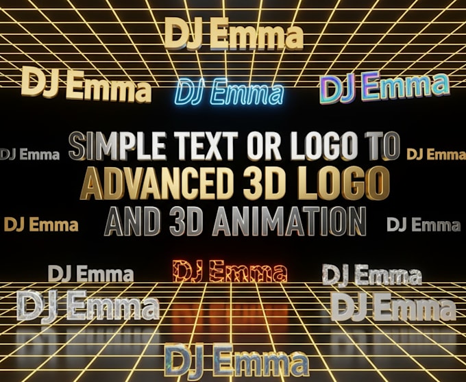 turn your simple text or logo into a powerful 3d motion animation vj loop