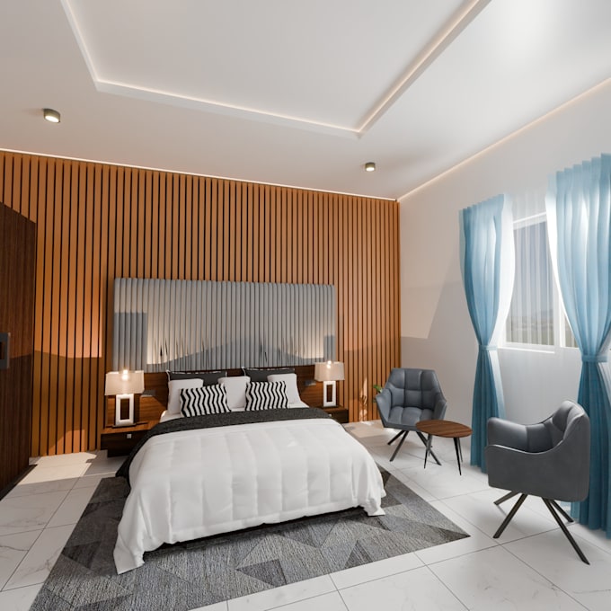 design and render beautiful living room interiors